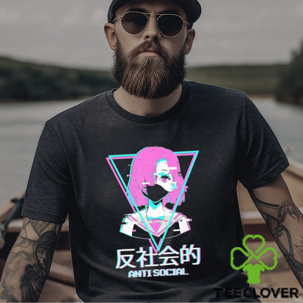 Official Antisocial Vaporwave Anime Girl Japanese Aesthetic Shirt Official Antisocial Vaporwave Anime Girl Japanese Aesthetic Shirt