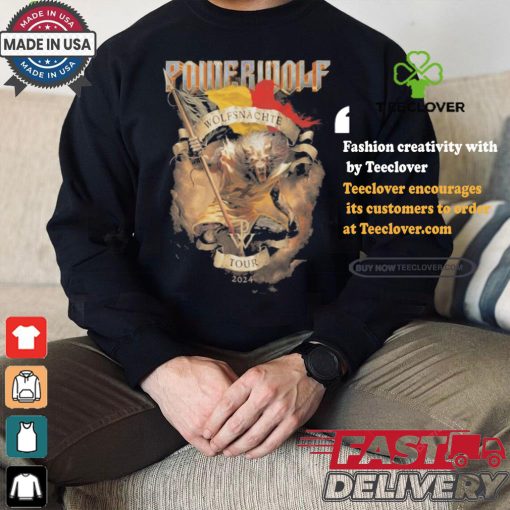 Official Antwerp Powerwolf Wolfsnächte Tour 2024 shirt
