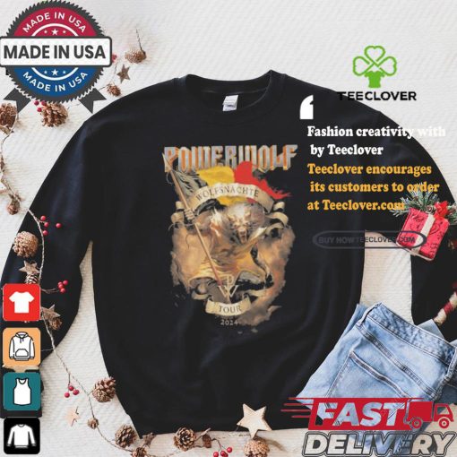Official Antwerp Powerwolf Wolfsnächte Tour 2024 shirt
