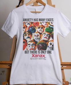 Official Anxiety Has Many Faces Xanax Tee shirt