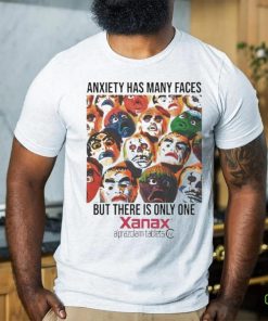Official Anxiety Has Many Faces Xanax Tee shirt