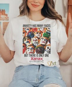 Official Anxiety Has Many Faces Xanax Tee shirt