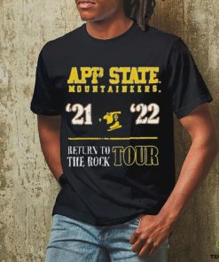 Official App State Mountaineers 21 22 Return To The Rock Tour T shirt