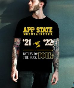 Official App State Mountaineers 21 22 Return To The Rock Tour T hoodie, sweater, longsleeve, shirt v-neck, t-shirt