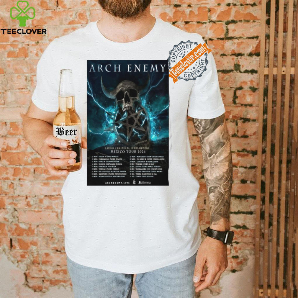 Official Arch Enemy Mexico Tour November & December 2024 Poster Shirt Official Arch Enemy Mexico Tour November & December 2024 Poster Shirt