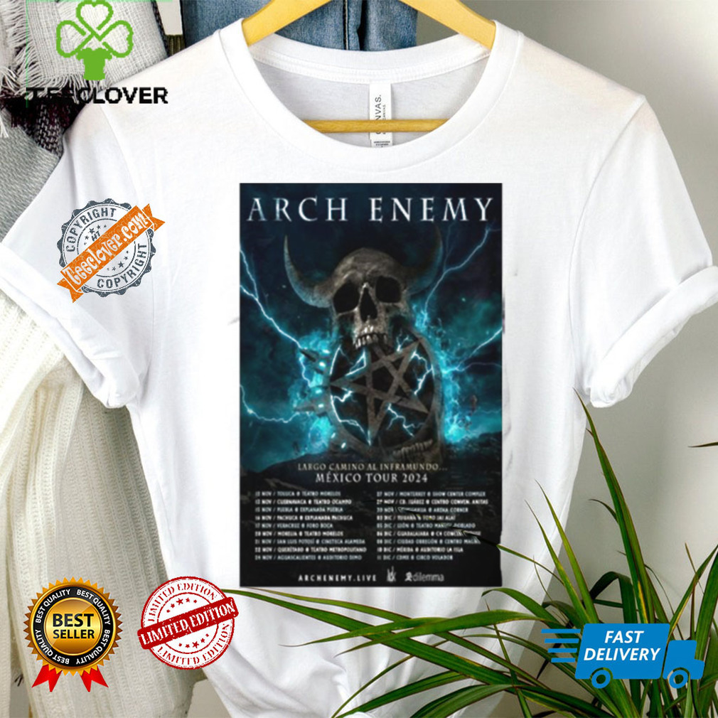 Official Arch Enemy Mexico Tour November & December 2024 Poster Shirt Official Arch Enemy Mexico Tour November & December 2024 Poster Shirt