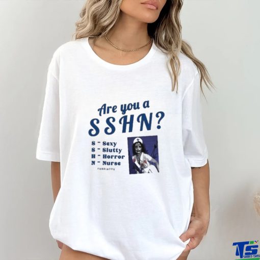 Official Are You A Sshn Sexy Slutty Horror Nurse Russia Fox T Shirt