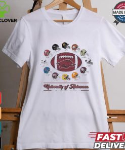 Official Arkansas Razorbacks 2024 Helmet Football Schedule T Shirt