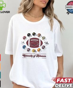 Official Arkansas Razorbacks 2024 Helmet Football Schedule T Shirt