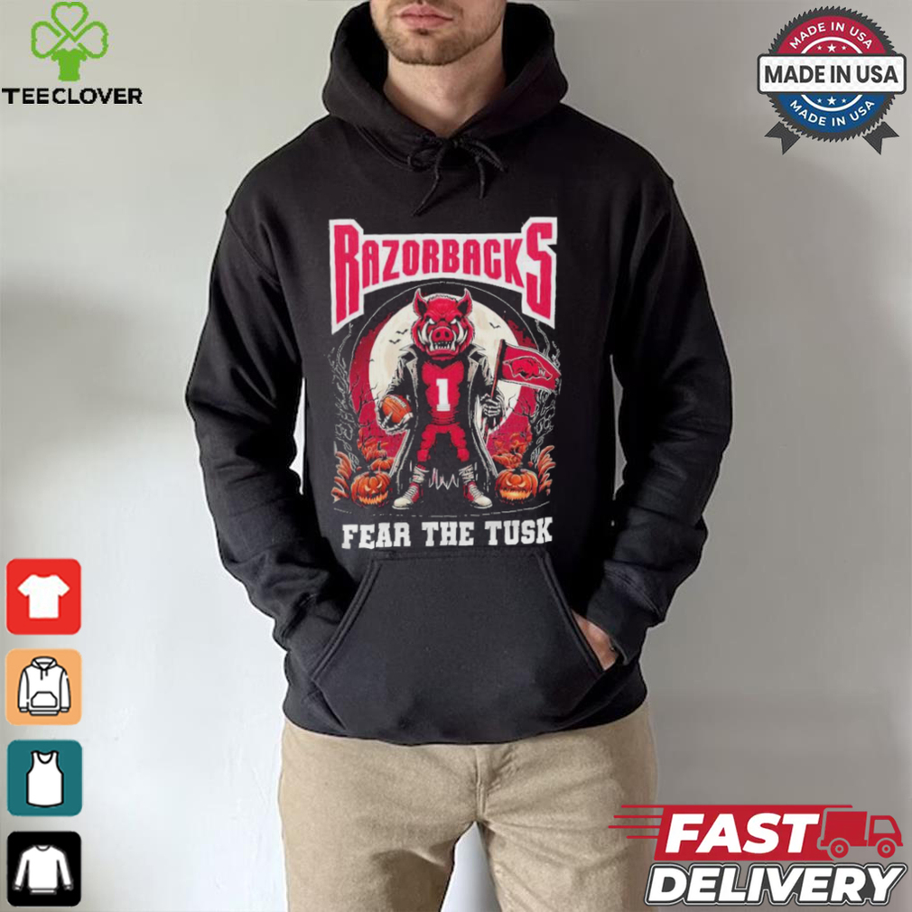 Official Arkansas Razorbacks Fear The Tusk Halloween Shirt Official Arkansas Razorbacks Fear The Tusk Halloween Shirt