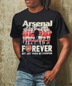 Official Arsenal Forever Not Just When We Champion Signatures Shirt