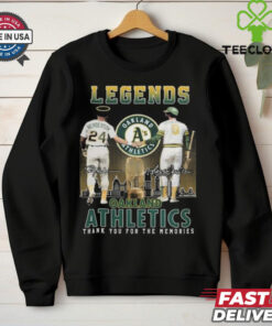 Official Athletics Legends Henderson And Jackson Thank You For The Memories Signatures Shirt