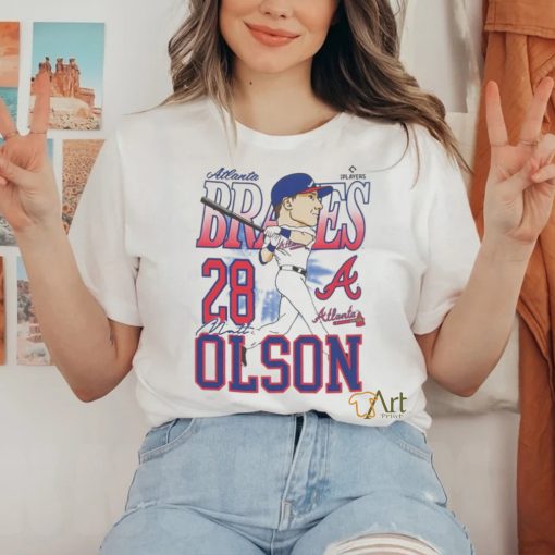 Official Atlanta Braves Matt Olson Caricature Baseball Shirt