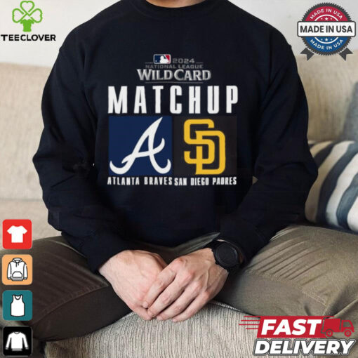 Official Atlanta Braves vs. San Diego Padres 2024 MLB NL Wild Card Matchup T Shirt