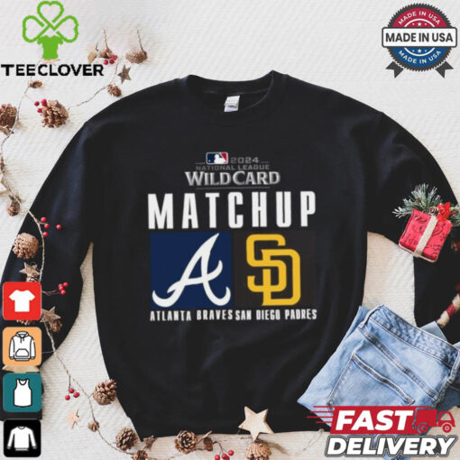 Official Atlanta Braves vs. San Diego Padres 2024 MLB NL Wild Card Matchup T Shirt
