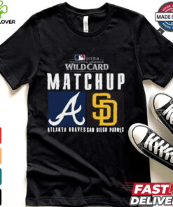 Official Atlanta Braves vs. San Diego Padres 2024 MLB NL Wild Card Matchup T Shirt