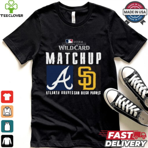 Official Atlanta Braves vs. San Diego Padres 2024 MLB NL Wild Card Matchup T Shirt