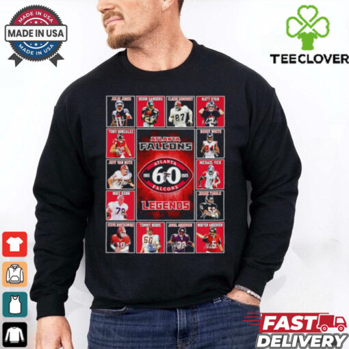 Official Atlanta Falcons Legends 1965 2025 Julio Jones Deion Sanders Claude Humphrey Matt Ryan signatures shirt
