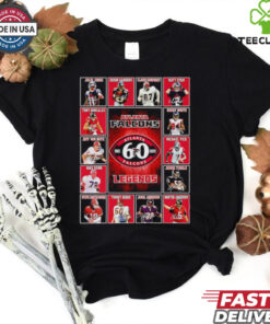 Official Atlanta Falcons Legends 1965 2025 Julio Jones Deion Sanders Claude Humphrey Matt Ryan signatures shirt