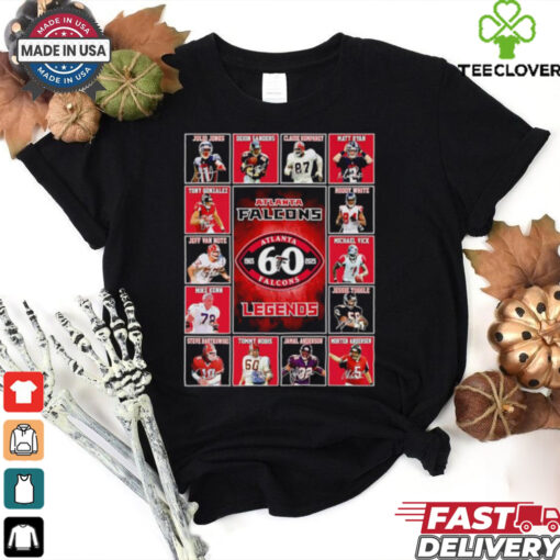 Official Atlanta Falcons Legends 1965 2025 Julio Jones Deion Sanders Claude Humphrey Matt Ryan signatures shirt