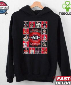 Official Atlanta Falcons Legends 1965-2025 T-shirt, featuring signatures of Julio Jones, Deion Sanders, Claude Humphrey, and Matt Ryan, unisex fit, Atlanta Falcons fan gear, Legends collection shirt.