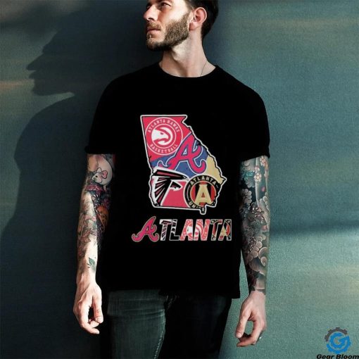 Official Atlanta Map Sports Teams Logo Shirt