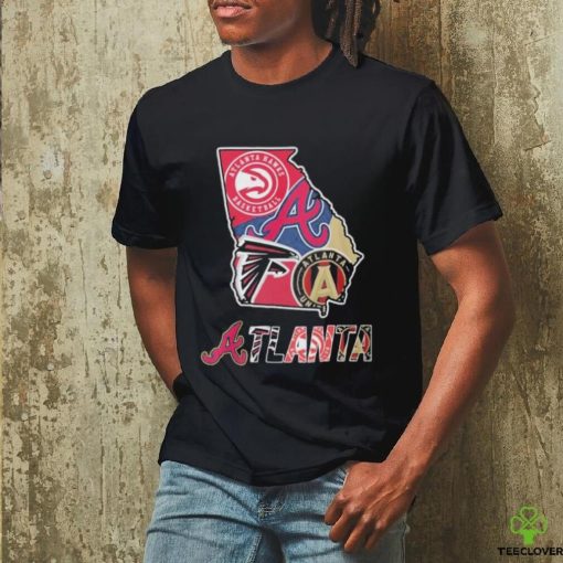 Official Atlanta Map Sports Teams Logo Shirt