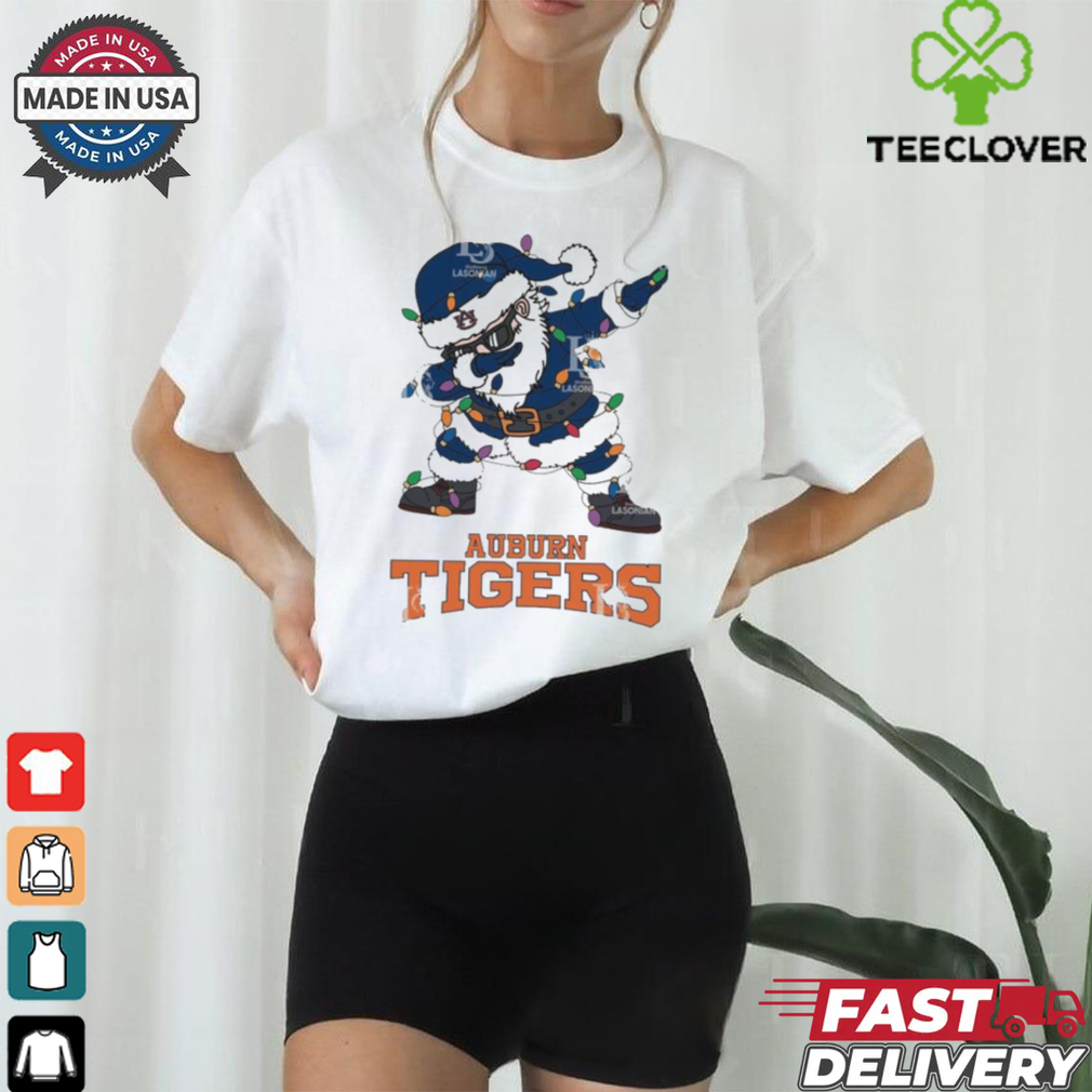 Official Auburn Tigers Dabbing Santa Claus Ugly Christmas Light shirt Official Auburn Tigers Dabbing Santa Claus Ugly Christmas Light shirt