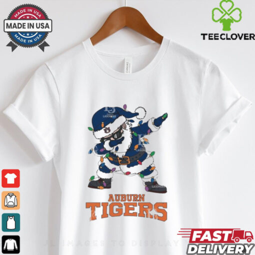 Official Auburn Tigers Dabbing Santa Claus Ugly Christmas Light shirt