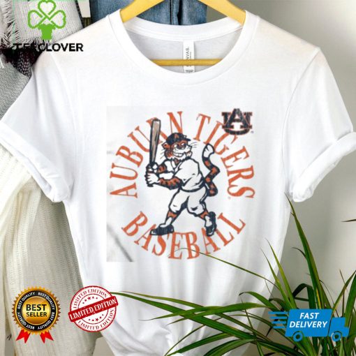 Official Auburn Tigers Vault Baseball Batting Aubie Shirt