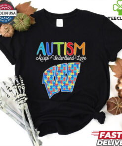 Official Autism Accept Understand Love Wisconsin Badgers Shirt 2 Official Autism Accept Understand Love Wisconsin Badgers Shirt
