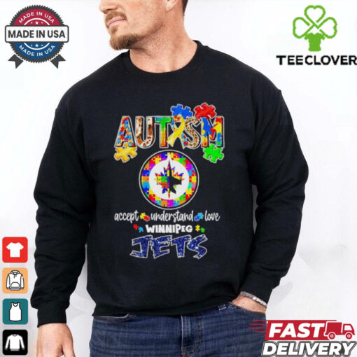 Official Autism accept understand love Winnipeg Jets shirt