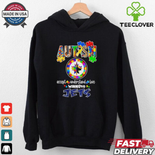Official Autism accept understand love Winnipeg Jets shirt
