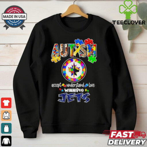 Official Autism accept understand love Winnipeg Jets shirt