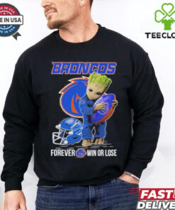 Official Baby Groot X Boise State Broncos Forever Win Or Lose Shirt