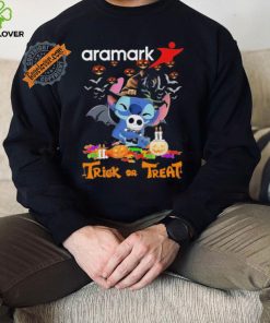 Official Baby Stitch Hug Baby Jack Skellington Aramark Trick Or Treat Halloween 2024 shirt