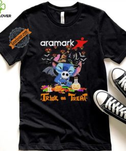 Official Baby Stitch Hug Baby Jack Skellington Aramark Trick Or Treat Halloween 2024 shirt