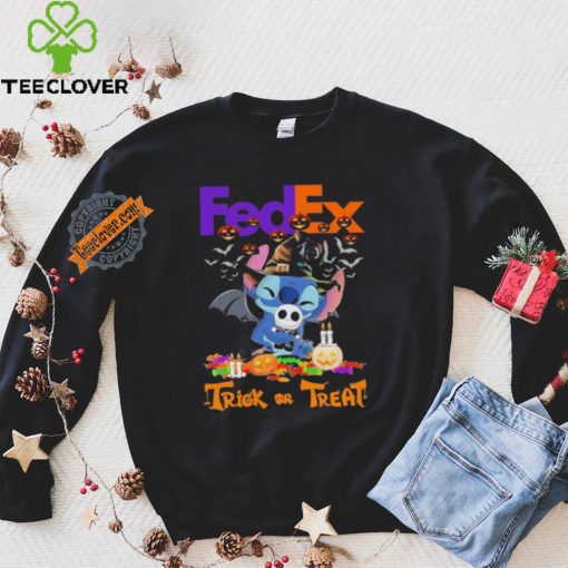 Official Baby Stitch Hug Baby Jack Skellington FedEx Trick Or Treat Halloween 2024 shirt