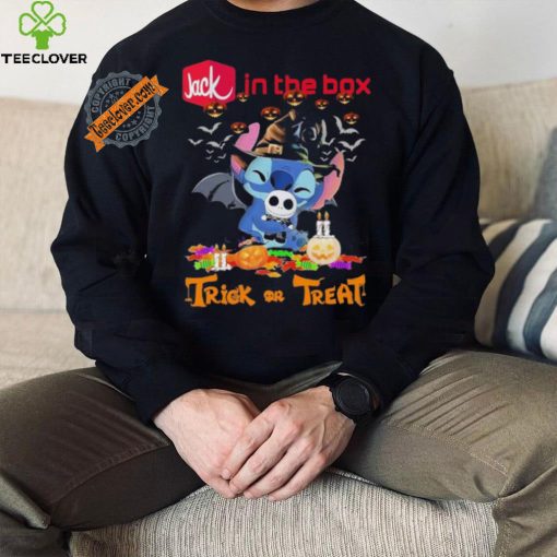 Official Baby Stitch Hug Baby Jack Skellington Jack in the Box Trick Or Treat Halloween 2024 shirt