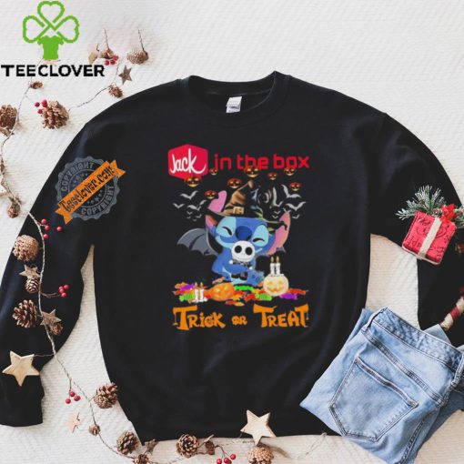 Official Baby Stitch Hug Baby Jack Skellington Jack in the Box Trick Or Treat Halloween 2024 shirt