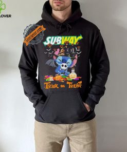 Official Baby Stitch Hug Baby Jack Skellington Subway Trick Or Treat Halloween 2024 shirt