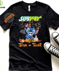 Official Baby Stitch Hug Baby Jack Skellington Subway Trick Or Treat Halloween 2024 shirt