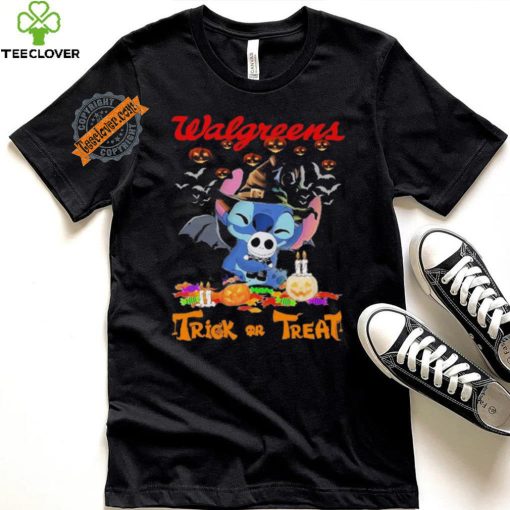 Official Baby Stitch Hug Baby Jack Skellington Walgreens Trick Or Treat Halloween 2024 shirt