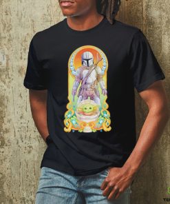 Official Baby Yoda And Star Wars Art Nouveau Mando Shirt