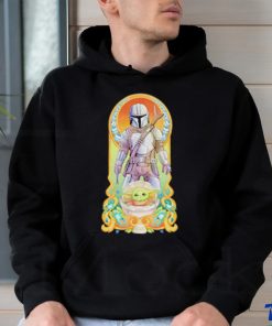 Official Baby Yoda And Star Wars Art Nouveau Mando Shirt