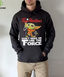 Official Baby Yoda Tim Hortons don’t make me use the Force shirt 3 Official Baby Yoda Tim Hortons don’t make me use the Force shirt