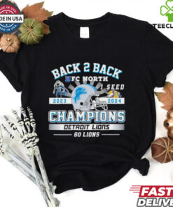 Official Back 2 Back NFC North Champions 2023 2024 Detroit Lions Go Lions Shirt