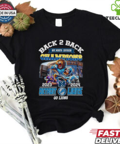 Official Back To Back NFC North Division Champions Detroit Lions 2025 Go Lions T Shirt