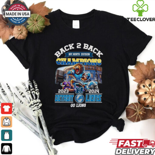 Official Back To Back NFC North Division Champions Detroit Lions 2025 Go Lions T Shirt