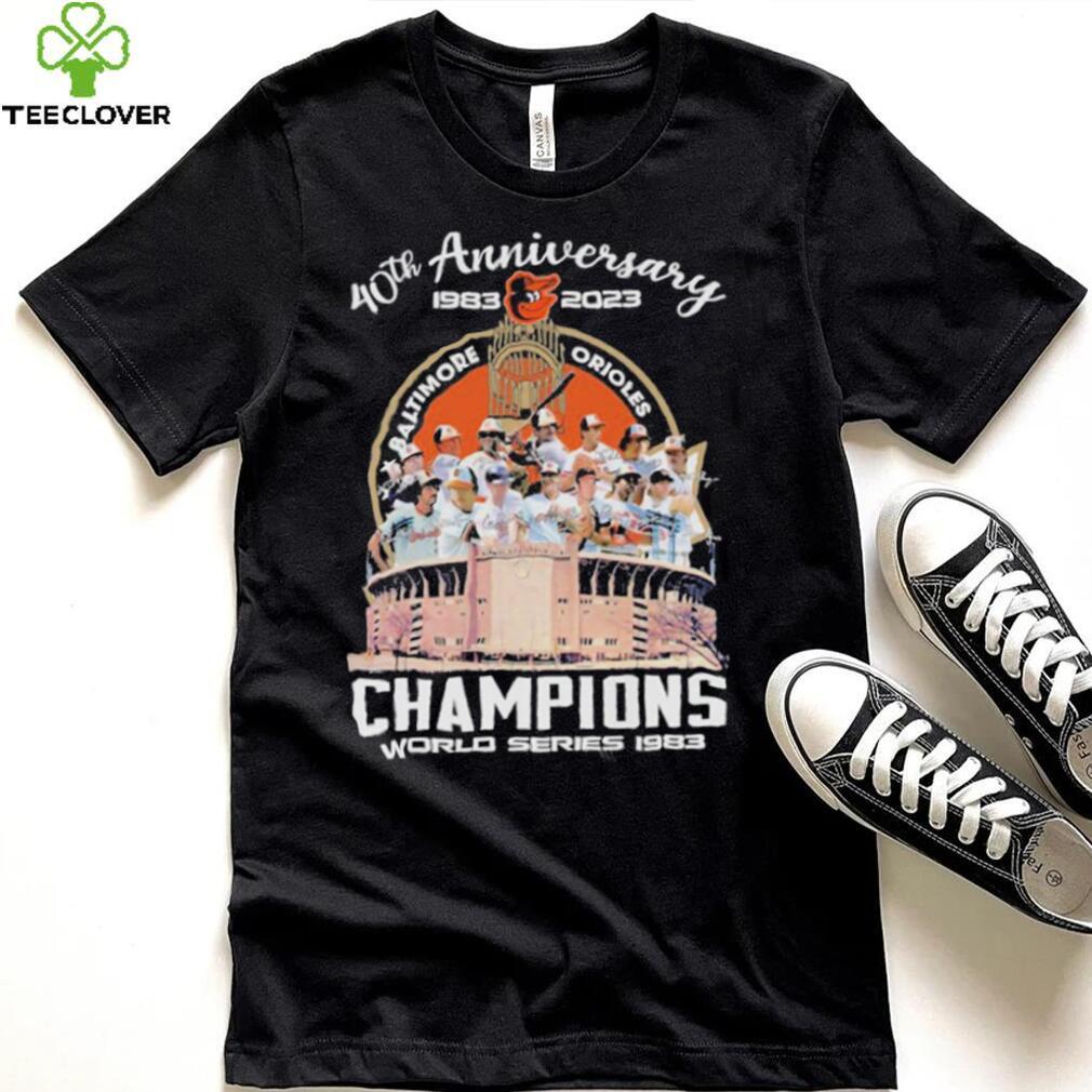 Baltimore Orioles Champions World Series 1983 40th Anniversary 2023 T-Shirt  in 2023